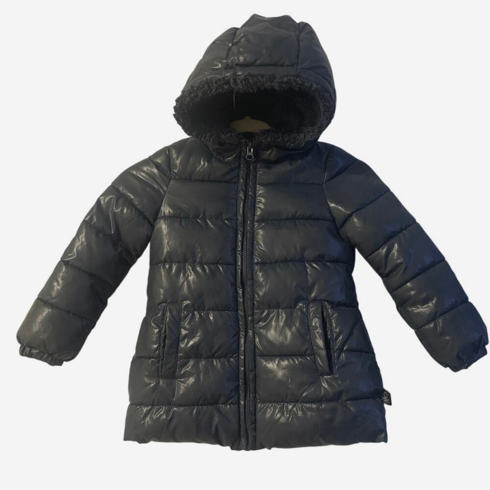 United Colors of Beneton warm inner padded hooded jacket Sz 4-5 yrs